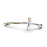 Luxe Gold Cross 925 Sterling Silver Pendant for Men