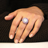 Purple Dazzle Silver ring for Women