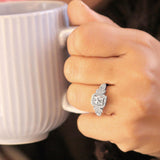 Jazzy Diva Silver Cocktail Ring for Women