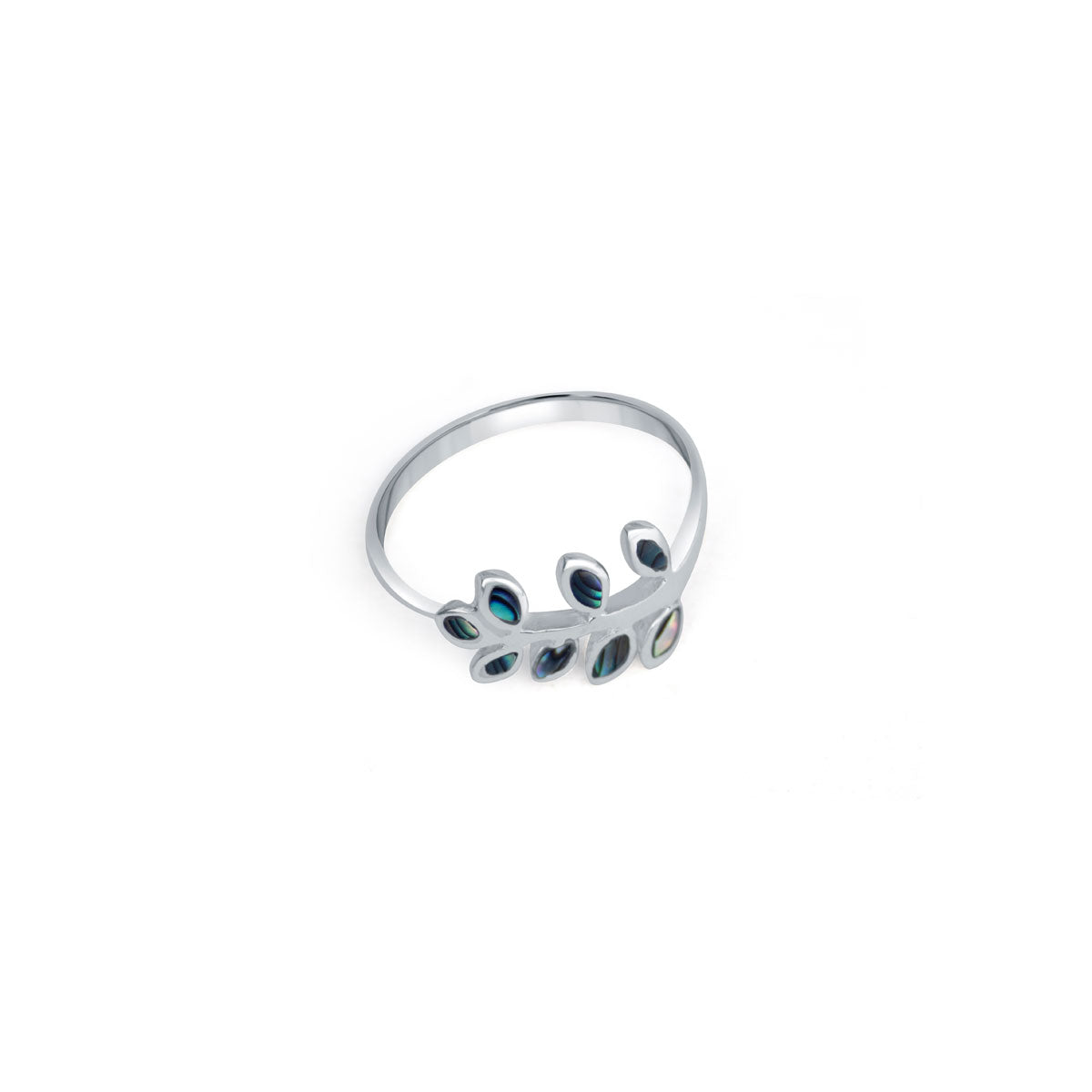Midnight Leaf 925 Sterling Silver Ring for Women