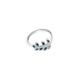 Midnight Leaf 925 Sterling Silver Ring for Women
