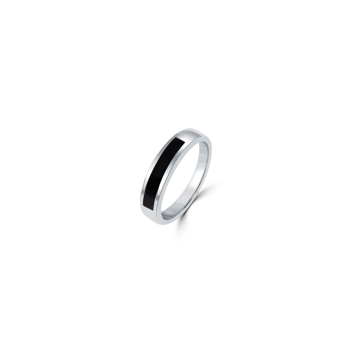 Blackline 925 Sterling Silver Band Ring for Women