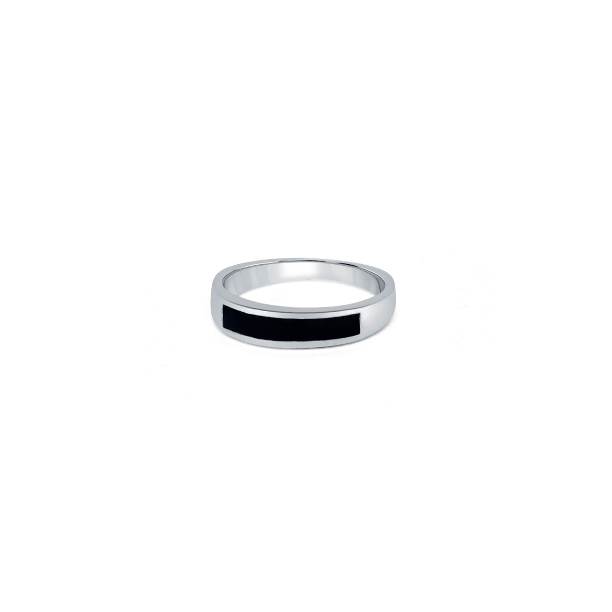 Blackline 925 Sterling Silver Band Ring for Women