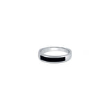 Blackline 925 Sterling Silver Band Ring for Women
