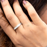 Whiteline 925 Sterling Silver Band Ring for Women