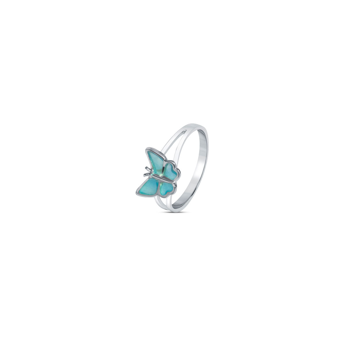 Azure Butterfly 925 Sterling Silver Ring for Women