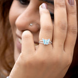 Azure Butterfly 925 Sterling Silver Ring for Women
