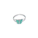 Aqua Butterfly 925 Sterling Silver Ring for Women