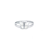 White Butterfly 925 Sterling Silver Ring for Women