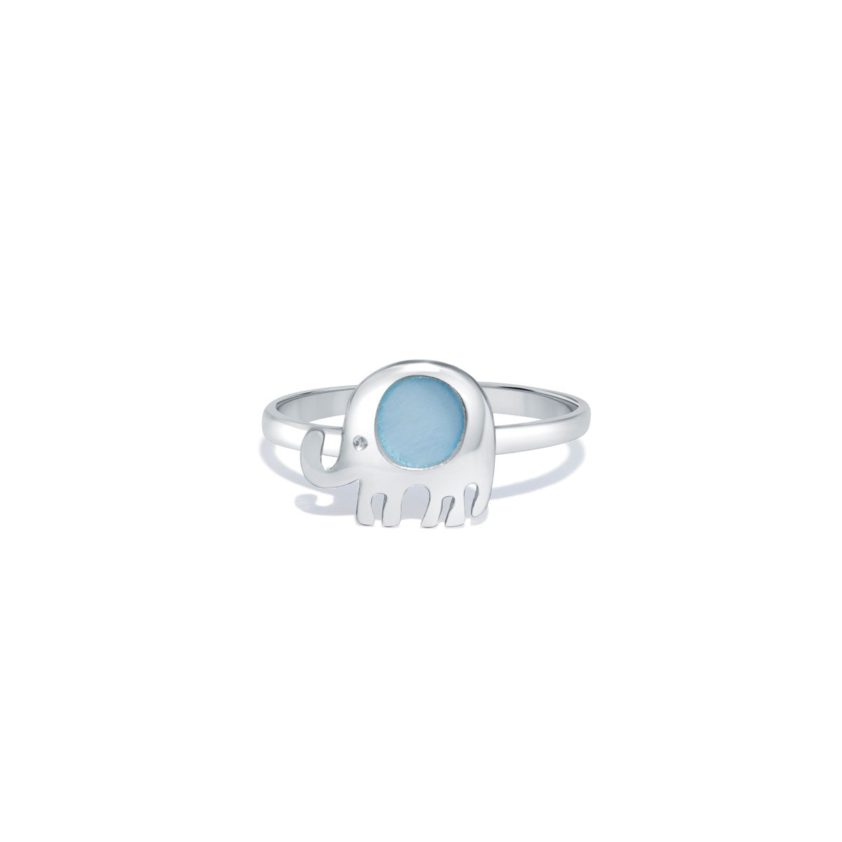 Blue Jumbo 925 Sterling Silver Ring for Women