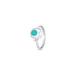 Sea Green Jumbo 925 Sterling Silver Ring for Women