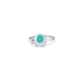 Sea Green Jumbo 925 Sterling Silver Ring for Women