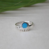Turquoise Jumbo 925 Sterling Silver Ring for Women