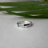 Black & White Jharokha 925 Sterling Silver Ring for Women