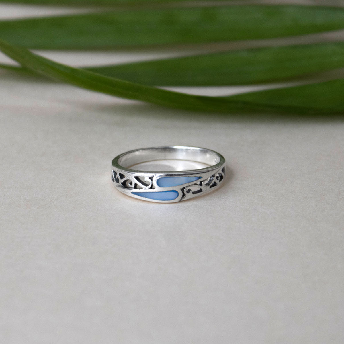 Sky Blue Jharokha 925 Sterling Silver Ring for Women