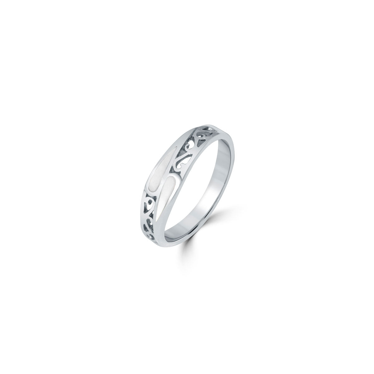 White Jharokha 925 Sterling Silver Ring for Women