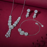 Manasi Silver 3-piece for Women with Zirconia