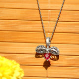 Heart Treasure Silver Charm pendant and chain set
