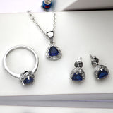 Azure trigon 925 Sterling Silver 3-Piece set