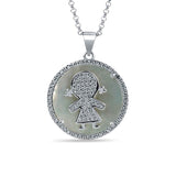 Dolly 925 Sterling Silver Pendant and Chain Set for Girls