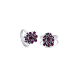 Aabha 925 Sterling Silver Toe Ring for Women with Ruby