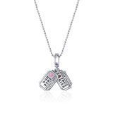 Love Coupon Silver Charm pendant and chain set for women