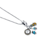 Summer Scooter Silver Charm pendant and chain set