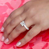 Dramatic Dazzle Silver cocktail ring for Women