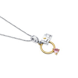 Love Letter Silver Charm pendant and chain set