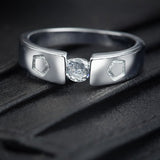 Bling Seduction Band for Men in 925 Sterling Silver with Zirconia