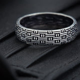 Weaved in 925 Sterling Silver Thumb Ring Band