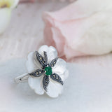 Guldasta Ring with Green Stone (Size 6)