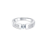 Passion 925 Sterling Silver Band for Men with Zirconia