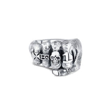 Ghost Rider Skull Fist Ring in 925 Sterling Silver