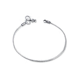 Classique Minimal Oxidised Silver Anklet for Women