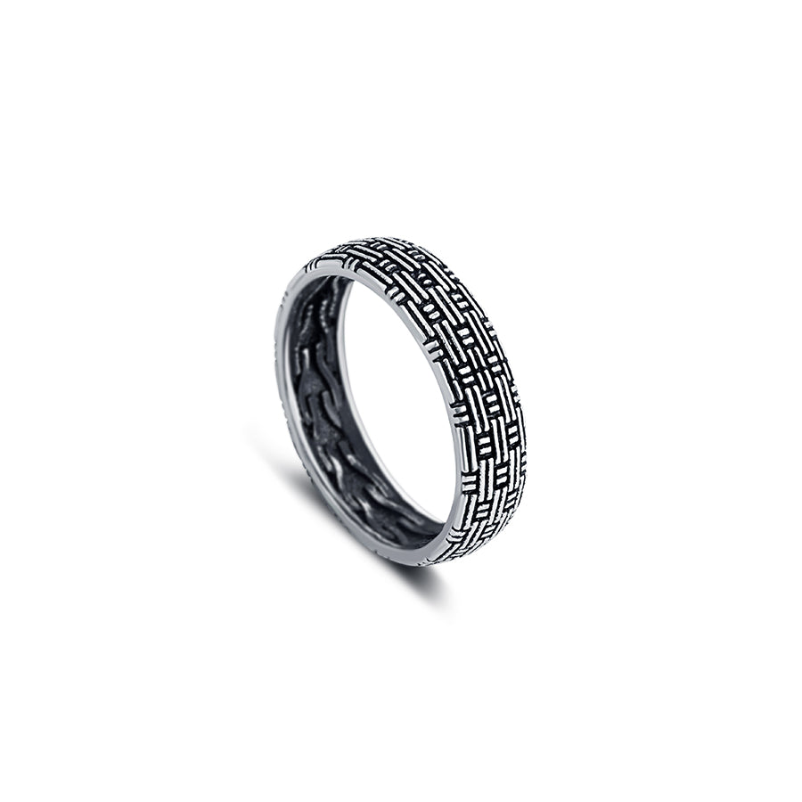 Weaved in 925 Sterling Silver Thumb Ring Band for Men – Raajraani