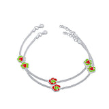 Rosetta Silver Baby Anklets