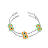 Fun Hexa Silver Baby Anklets