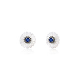 Gulbahar Studs Earring with Blue Saphire