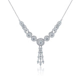 Manasi Silver Necklace and Earring Set for Women with Zirconia