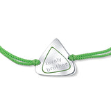 Lovely Brother - 925 Sterling Silver with green enamel Rakhi for your brother
