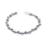 Om Dhuni Oxidised Silver Bracelet for Men