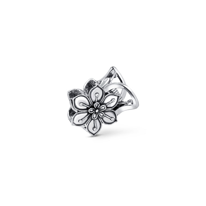 Pushpa Sugandha Oxidised Silver Hair Claw Clip Clutcher for Women and Girl