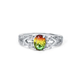 Vibrant Romance Sterling Silver Ring for Women