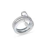 Playful Safety pin Silver Ring for Women