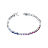Rainbow Bliss Silver Bracelet for Women