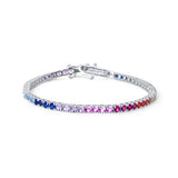 Rainbow Bliss Silver Bracelet for Women
