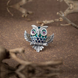 Smarty Owl Silver Brooch for Women