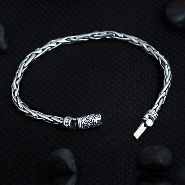 Lucky Silver Bracelet Boys Alluring Men Bracelet In Sterling
