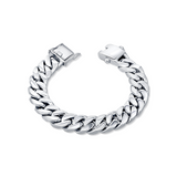 92.5 sterling silver bold chain bracelet for men
